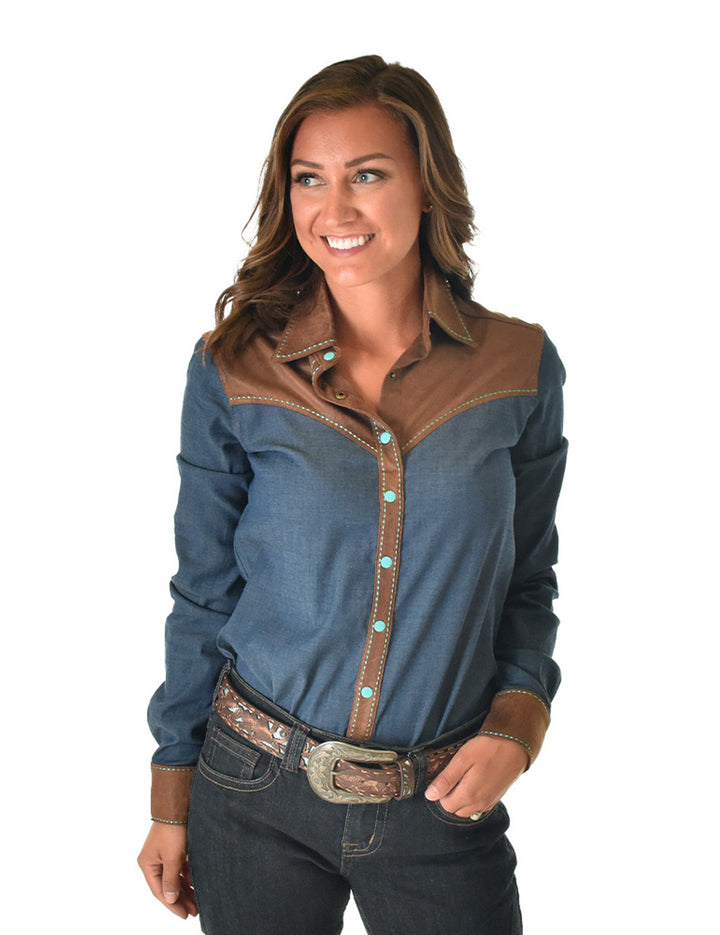 Cowgirl Tuff Pullover Button Up Shirt