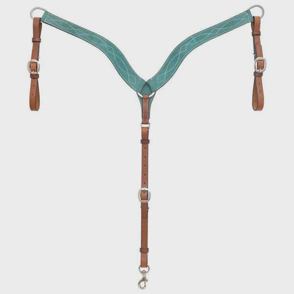 Circle Y Saddlery Marfa Lights  Suede Breast Collar