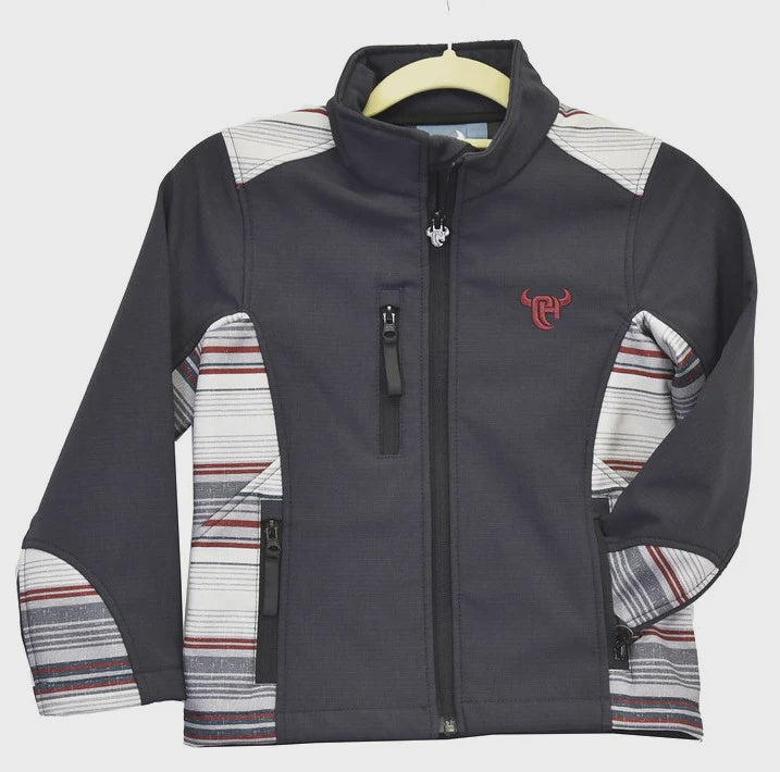 Cowboy Hardware  Reversed Serape Poly Shell Toddler Jacket Smoke