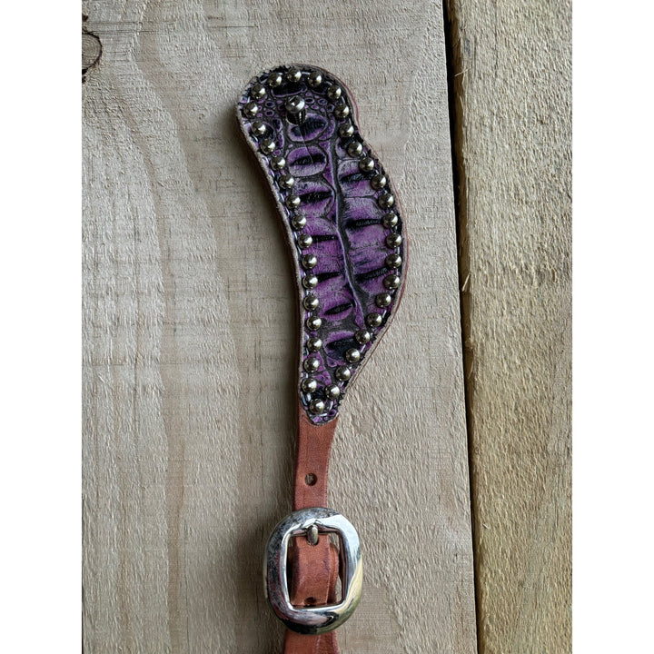 San Saba Purple Gator Spur Straps