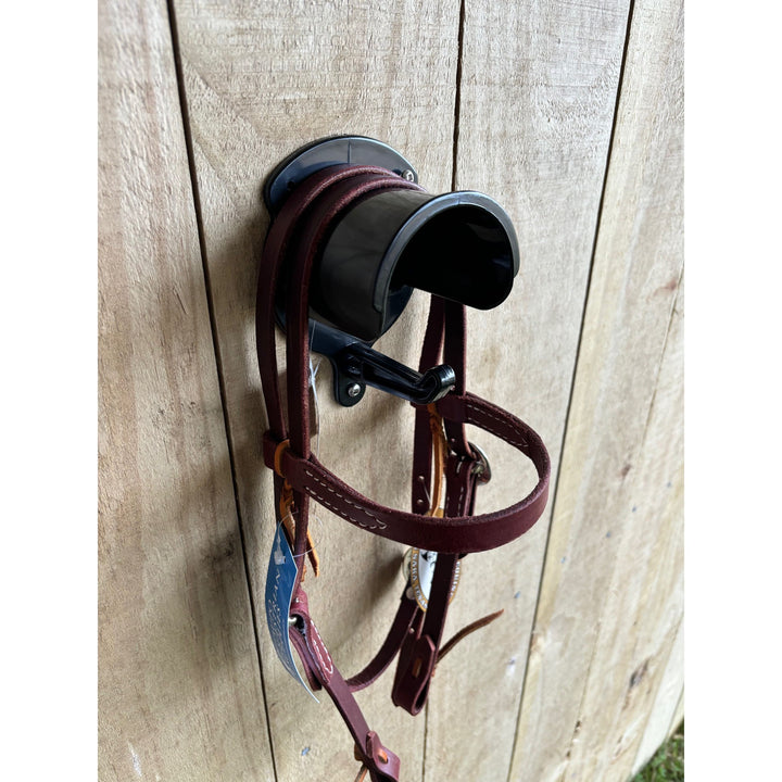 San Saba Pony Burgundy Latigo Headstall