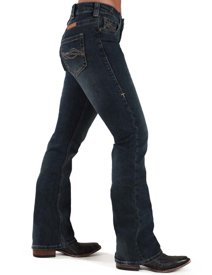 Cowgirl Tuff Womens Don't Fence Me In Bootcut Jeans