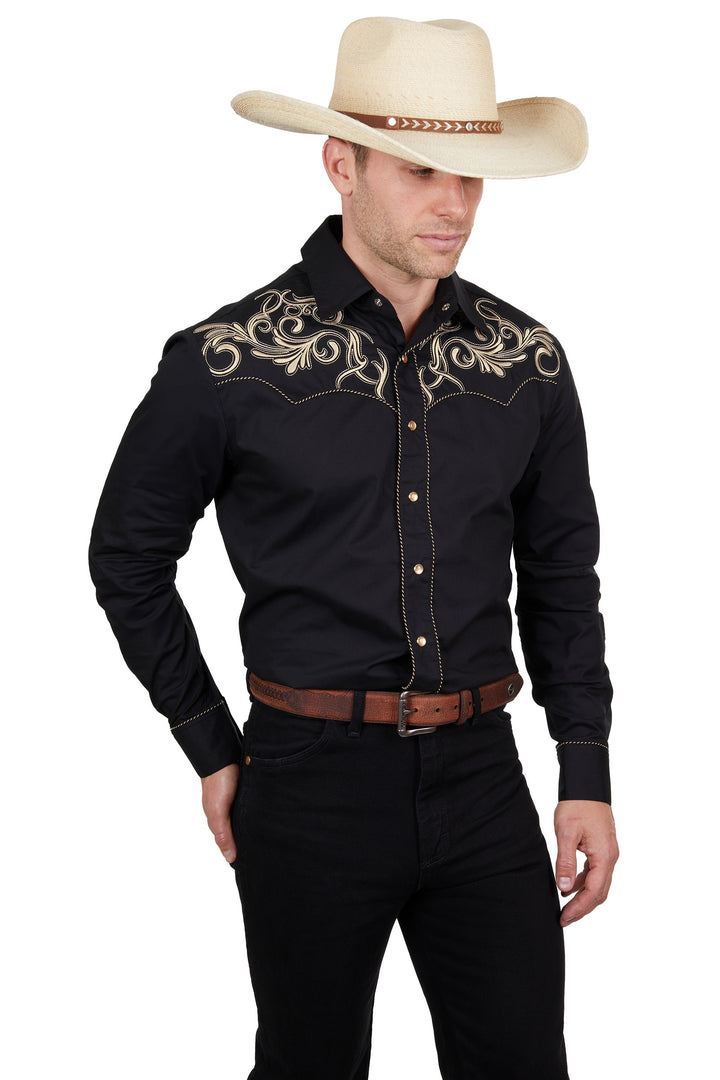 Wrangler Men’s Adam Embroidered Long Sleeve Shirt