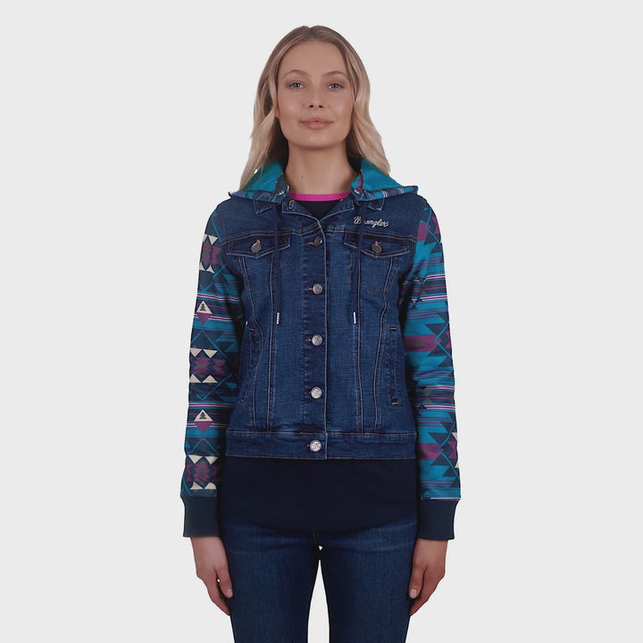 Wrangler Womans Manuela Jacket Denim/Multi