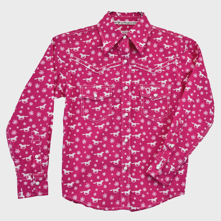 Cowgirl Hardware Toddler Girls Hot Pink Daisy Rider Shirt