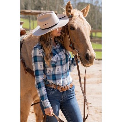 Pure Western Women’s Carita Check Western Long Sleeve Shirt