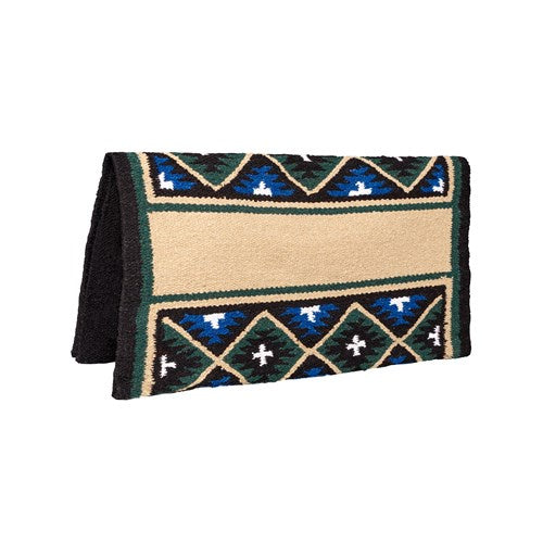 Fort Worth Cross Saddle Blanket - Taupe/Black