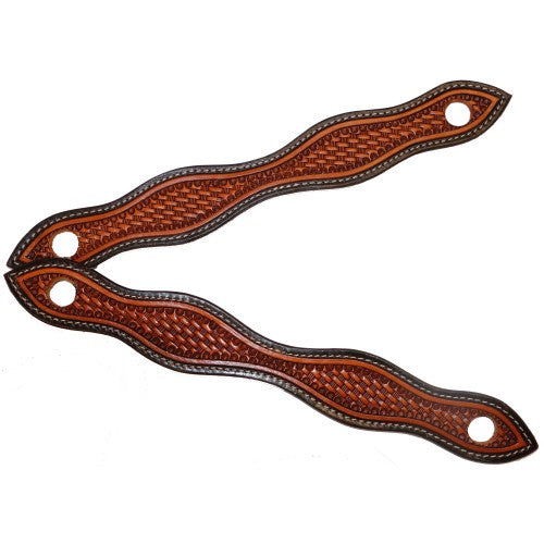 Fort Worth Basket Tooled Slobber Straps