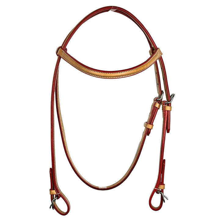 Ezy Ride Bridle Brow with Stitching Natural Headstall