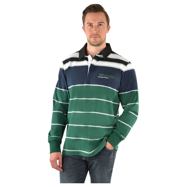 Pure Western Men's Granada Stripe Rugby Shirt