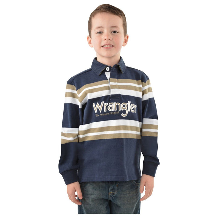 Wrangler Boys Atkinson Stripe Rugby Shirt