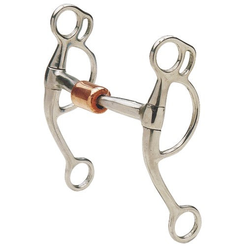 Snaffle Pelham Bit w/Roller Mouth